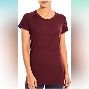 CRZ YOGA Seamless Workout Shirt | size XS | Noctilucence Red